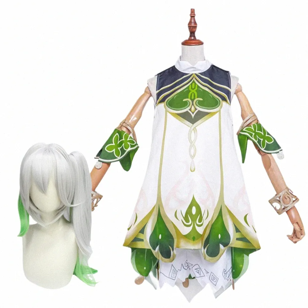 Cosplay Genshin Impact Game Nahida Maid Kostuum Ler Lord Kusi Pruik Leuke Stijl Dr Sets Nahida Cosplay Voor Meisjes B4gs #