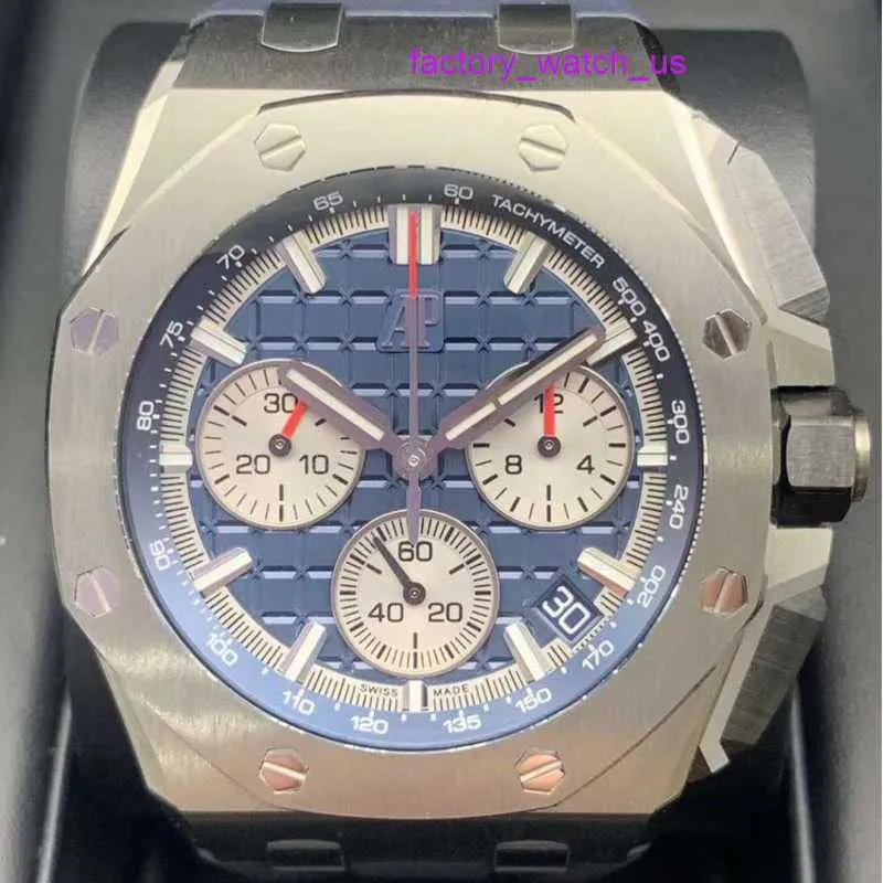 Iconic AP Wristwatch Epi Royal Oak Offshore Series 26420TI Titanium Alloy Ceramic Blue dial Mens Chronological Fashion Leisure Business Sports Machinery Watch