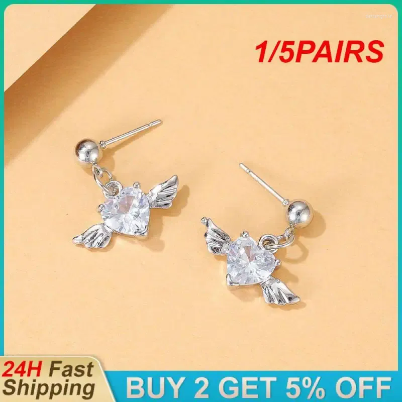 Dangle Earrings 1/5PAIRS Heart Collocation Clothing Exquisite Crystal 2k Jewelry Large Demand Korean-style