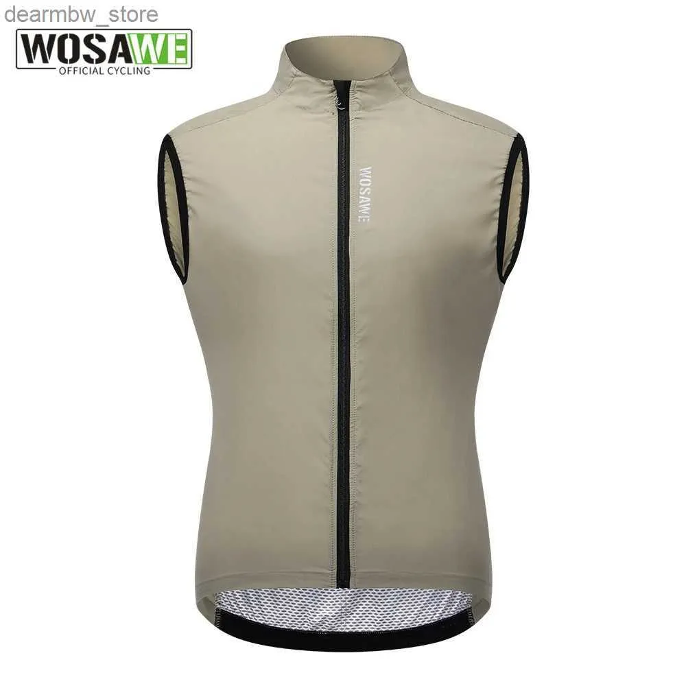 Vestes de cyclisme WOSAWE hommes cyclisme Gilet résistant à l'eau veste sans manches vélo Gilet léger en plein air coupe-vent vtt sport vent Vest24328