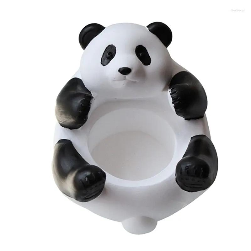 Kandelaars Theelichthouder Schattige Panda Ring Sieraden Lade Decoratieve Standaard Voor Kantoor Tafel Thuis Duurzaam