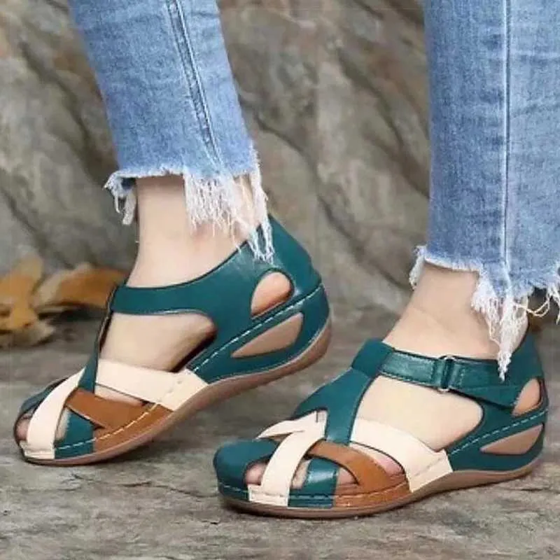 Sandals Womens sandals soft womens summer shoes low heeled elegant high heels lightweight H240328CROL