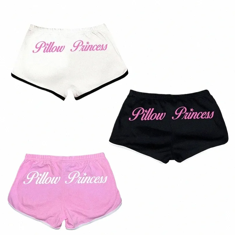 Poduszka estetyczna Princik Sexy Women's Shorts Fi list drukuj wróżka emo dziewczyna y2k streetwear punk vintage swobodne szorty l72e#