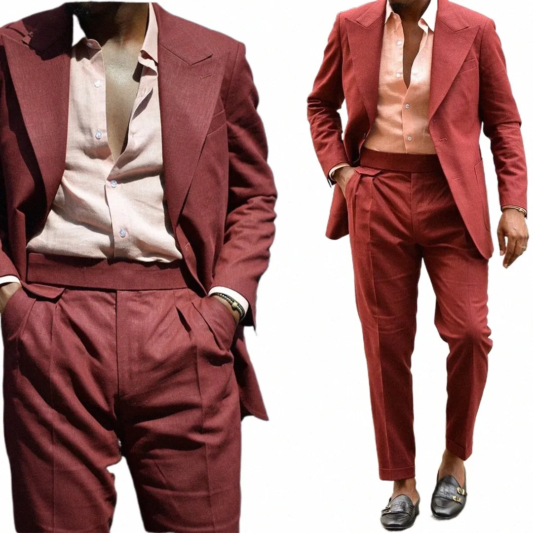 fi Men Tuxedos Suits Peaked Lapel Single Breasted Pocket Blazer Custom Made Busin Daily Streetwear Party Prom Coat 18e1#