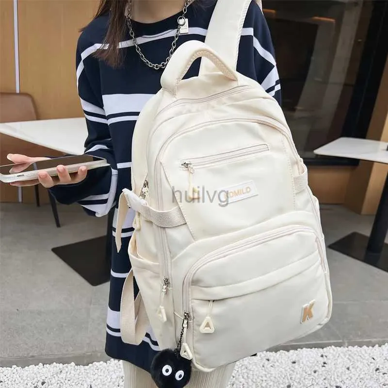 Laptop Cases Backpack DUTRIEUX Multifunction Waterproof Buckle Korean Style School Bag Student Shoulder Teenage Girls Backpacks 24328