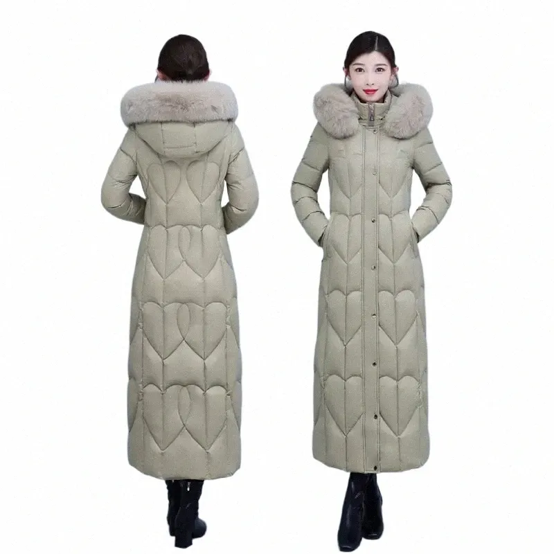 Tcyeek Echte Vos Bontkraag 2023 Winter Warme Vrouw 300G Witte Eend Down Jas Met Capuchon X-lg Puffer Jas vrouwen Kleding Elegante N6sh #