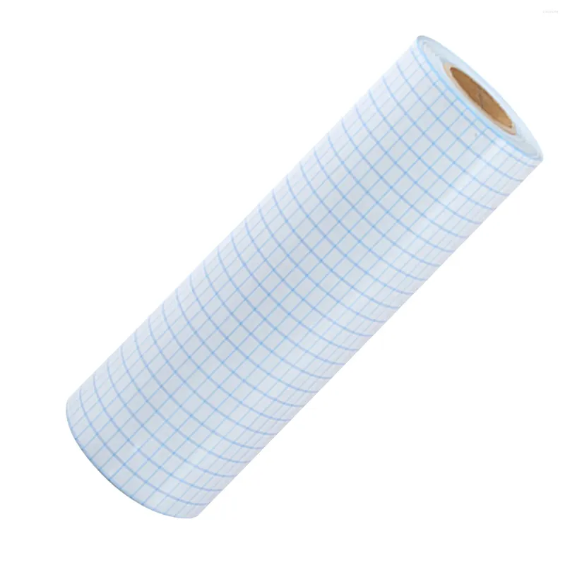 Fönsterklistermärken Enkelt Applicera med Grid Tape Roll Transfer Paper Clear Adhesive Sheet Diy 30.5cmx100cm Positionering av husdjursinriktning Hemdekaler