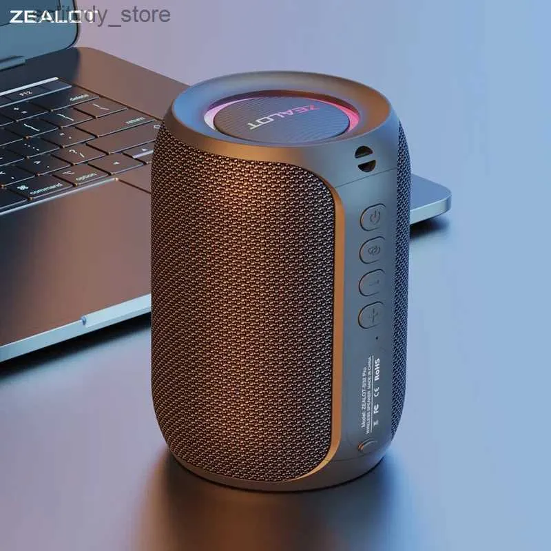Portable Haut-parleurs ZEALOT S32PRO Mini haut-parleur Bluetooth Portable extérieur sans fil pilier HIFI haute puissance 15W caisson de basses stéréo haut-parleur étanche Q240328