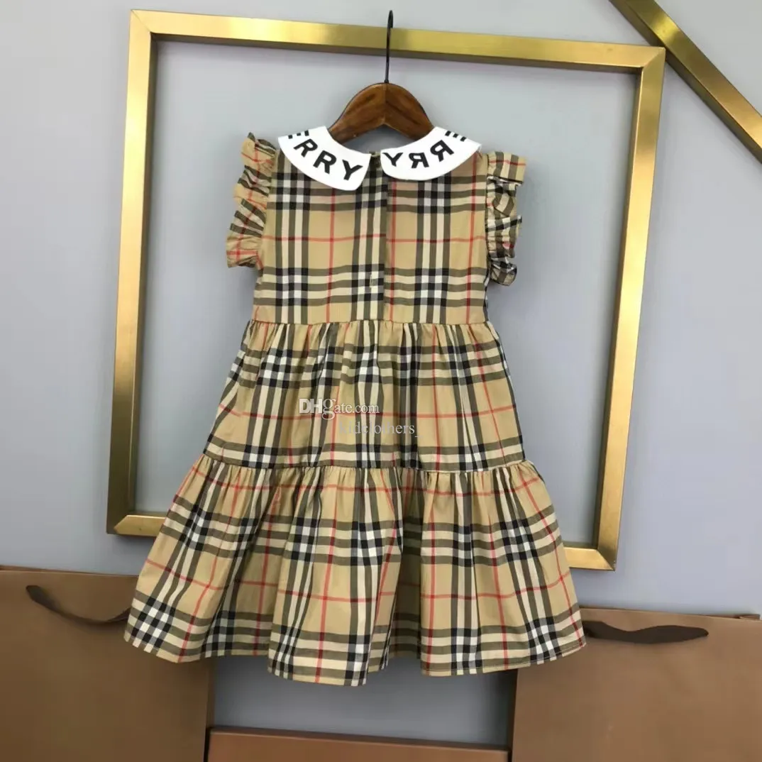 nuove ragazze gonna vestiti per bambini vestito da ragazza Abiti firmati per bambini Design del fiore del seno estate fasion ragazze abiti di marca di lusso