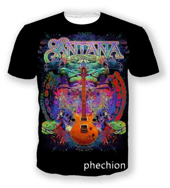 Nueva moda hombres/mujeres guitarra impresión 3D camiseta de manga corta Casual Hip Hop verano camiseta Tops DX016