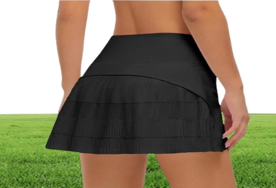 Women039s Yoga Sports Fitness Gym Shorts Antiglare Quickdrying Breathable Tennis Skirt Running Training Pleated Skirt7961848