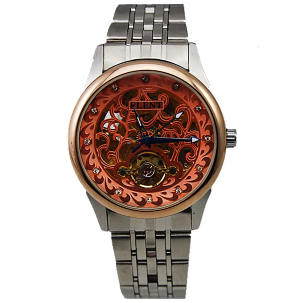 FLENT Stainless Steel Self Winding Waterproof Luxury Men s Watch