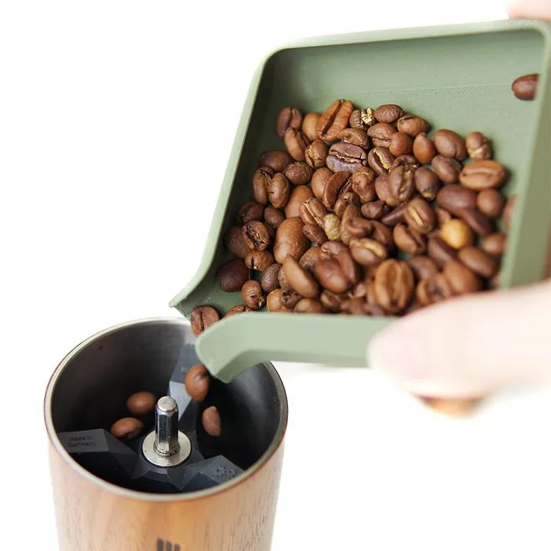 ティートレイグリーンスクエアコーヒー豆シングル投与エスプレッソアクセサリーバリスタ愛好家20-25G容量ツール