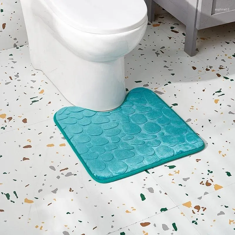 Tapis de bain Concave, tapis de sol de toilette, tapis de salle de bain, pied de porte absorbant et antidérapant