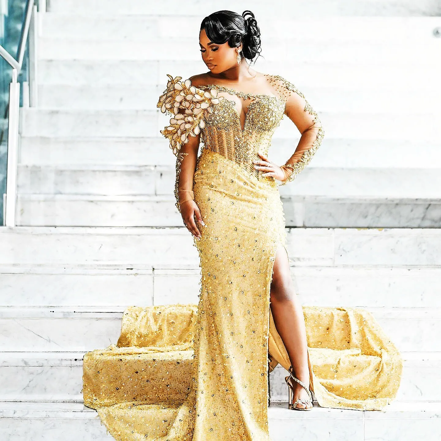 Gold dresses for 50th birthday discount