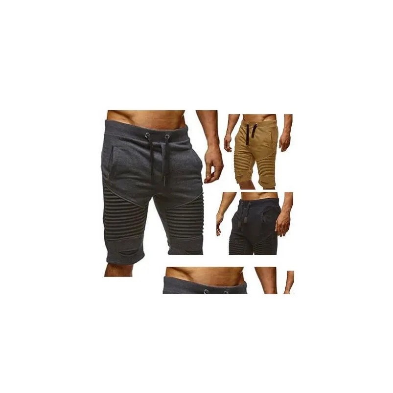 Pantalons pour hommes Plus Taille M-3XL Hommes Joggers Mâle Harem Casual Longueur au genou Vêtements de sport Vêtements Pantalons courts Pantalons de survêtement Drop Livraison A Dhdjh