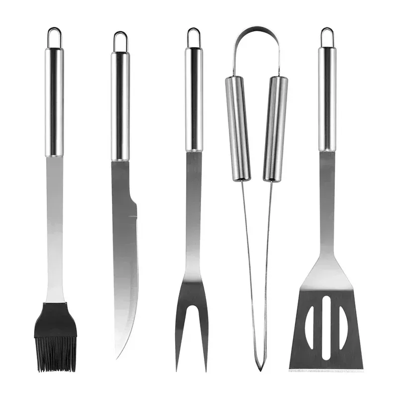 Ensemble d'outils de Barbecue en acier inoxydable, outils de cuisson de Camping en plein air, Kit d'accessoires de Barbecue avec sac