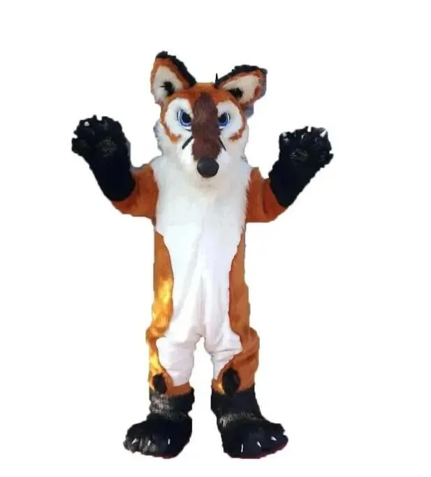 2024 Halloween Animal Brown Husky Dog Mascot Costume For Party Cartoon Caracto