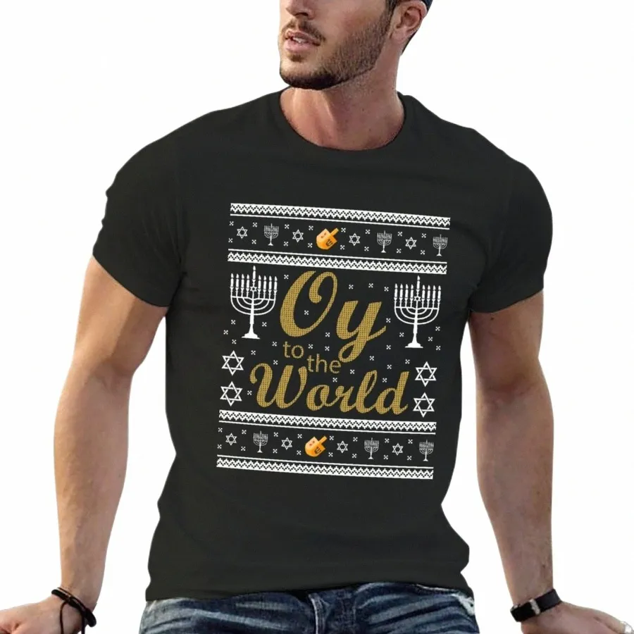 Палуба The Halls With Matzo Balls Ugly Hanukkah Sweater Футболка простые заготовки летняя одежда мужская одежда g6X0 #