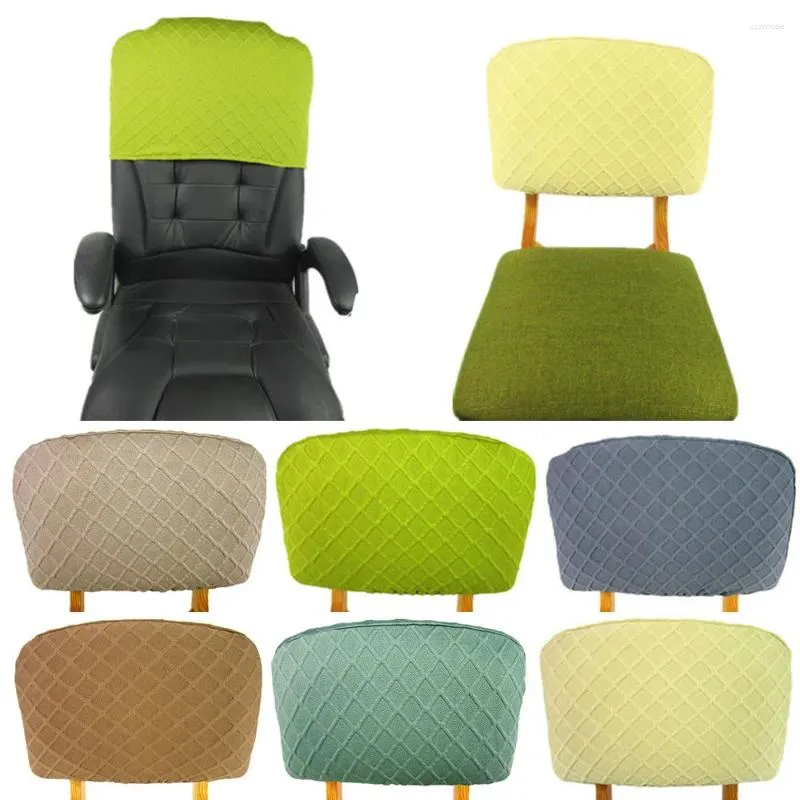 Cubiertas de silla Color sólido Protección contra la espalda Propopación de polvo Slip -slip -slip Cubrera de la oficina elástica almohada de cabeza