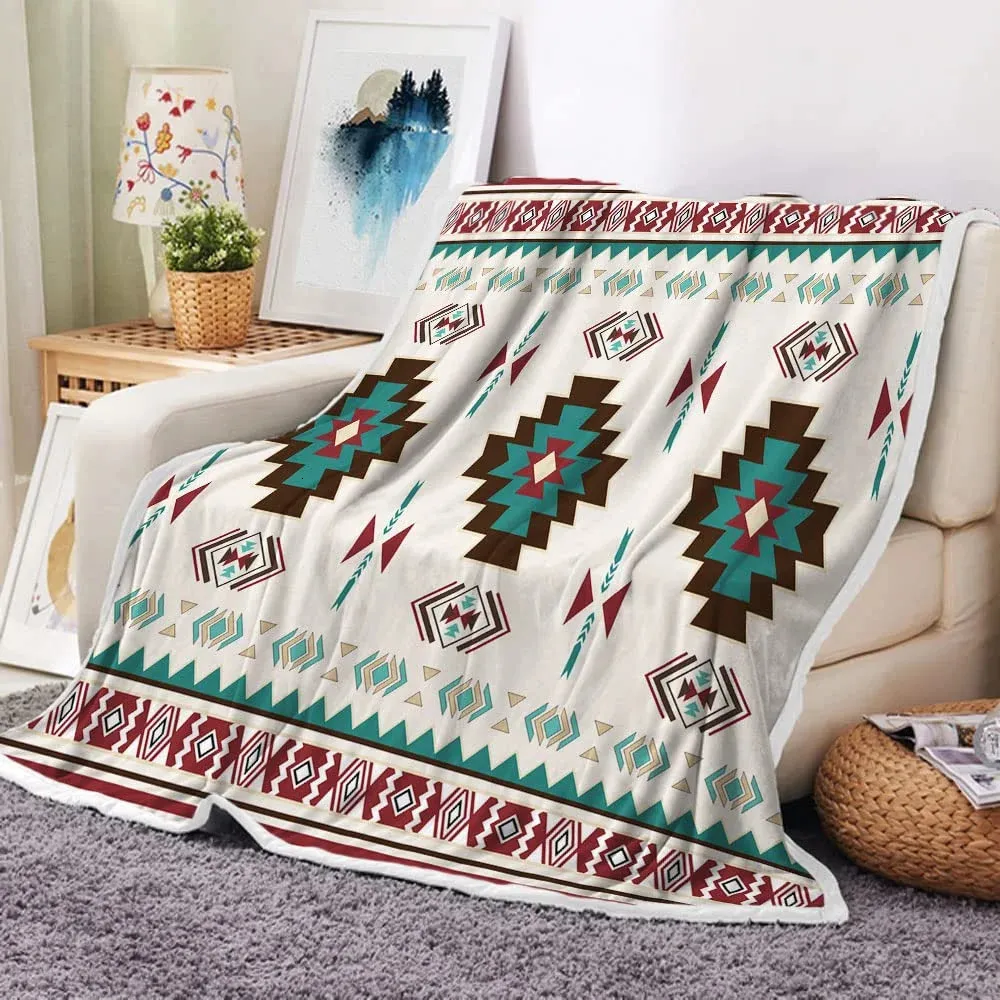 Microfiber Ethnic Bohemian Mexico filtar randiga Boho Bed Plaid Sofa Mats Outdoor Travel Rug Beach Picnic Filt 240325