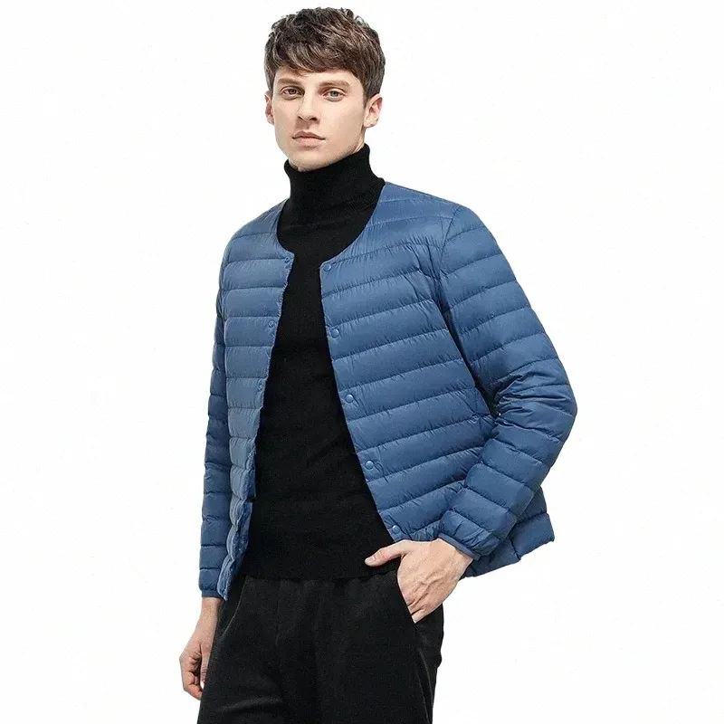 o-neck Variable V-neck Men Liner Down Jacket 2022 New Spring Male Lightweight Packable Puffer Jacket Keep Warm Casual Coats 40ow#