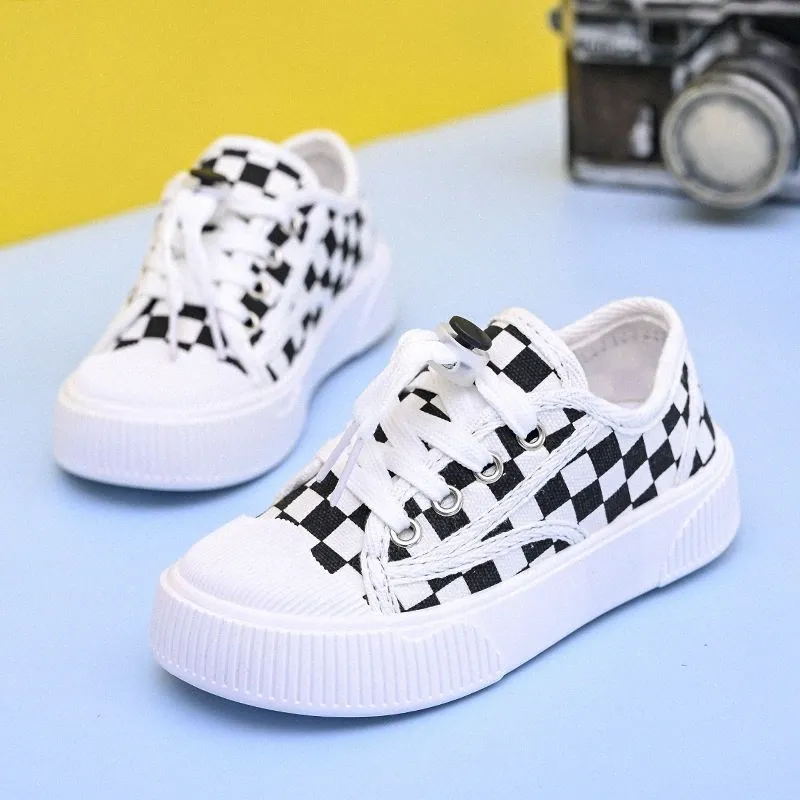 Barn sneakers canvas casual småbarnskor springa barn ungdom baby sportskor vårpojkar flickor barnstorlek 26-37 d5gj#