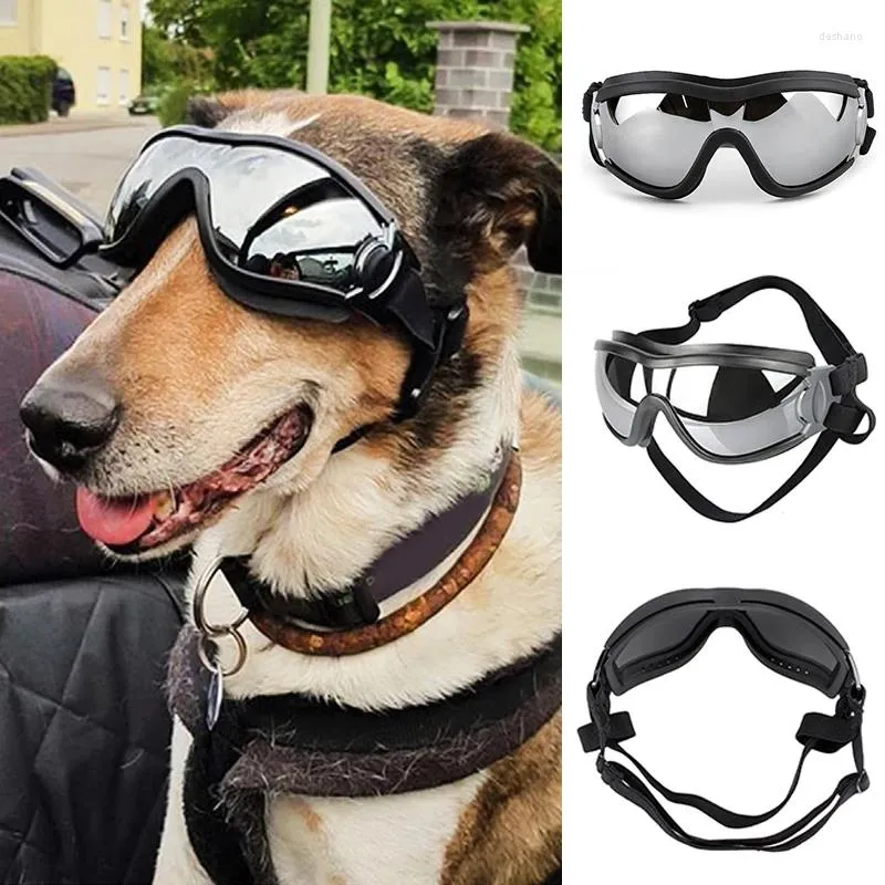 Abbigliamento per cani Occhiali protettivi Occhiali da sole per animali domestici Occhiali per cani di taglia media e grande Protezione decorativa Anti-UV Antivento