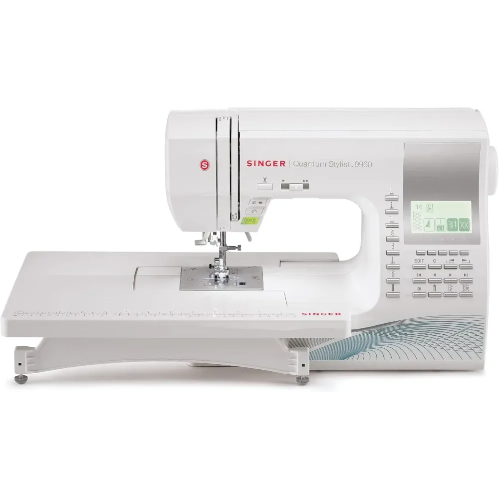 Machines SINGER | 9960 Sewing & Quilting Machine With Accessory Kit, Extension Table 600 Stitches & Electronic Auto Pilot Mode