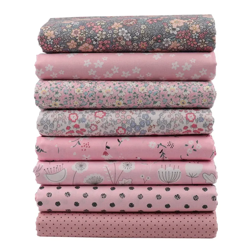 Tissu en coton sergé imprimé en lot de 8 couleurs, tissu Patchwork, Telas pour Scrapbook, matériel de couture et de Quilting pour bébé et enfant