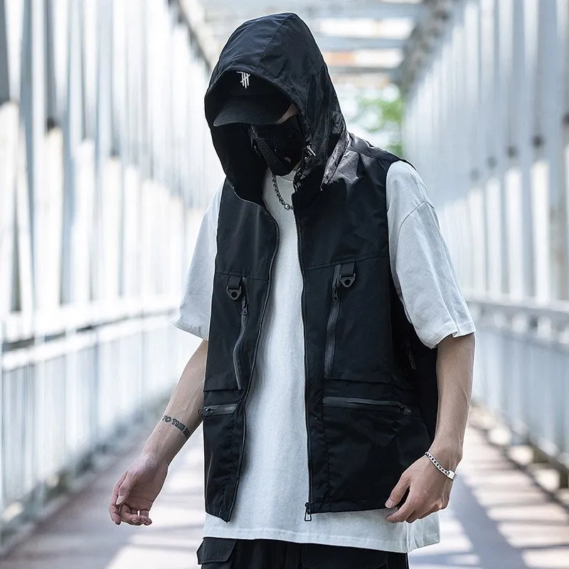 DHgate.com:Techwear Hip Hop Cargo Vest for Men, Multi-Pocket DHgate.com:Techwear Hip Hop Cargo Vest for Men, Multi-Pocket