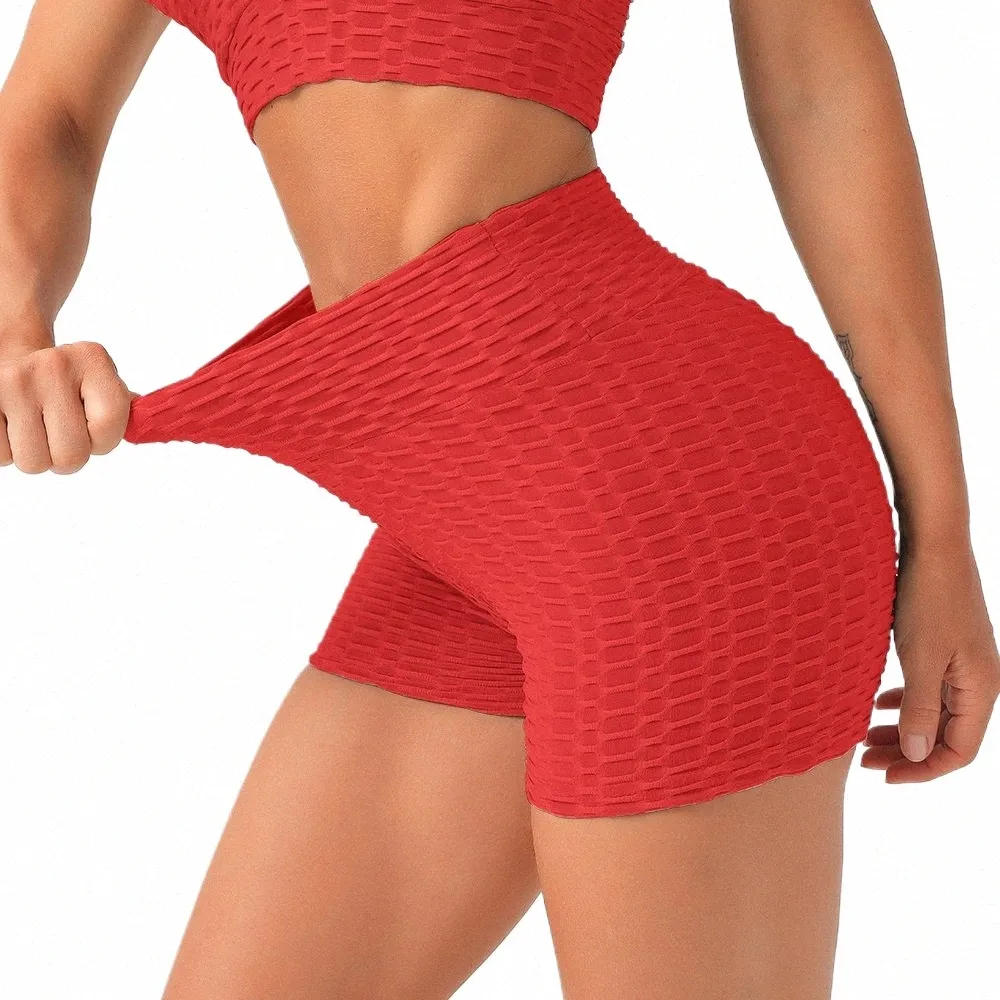 Kvinnors sport shorts yogal kläder gym hög midja push up for ladies leggings fit seam hip lift tight sportkläder r7wm#