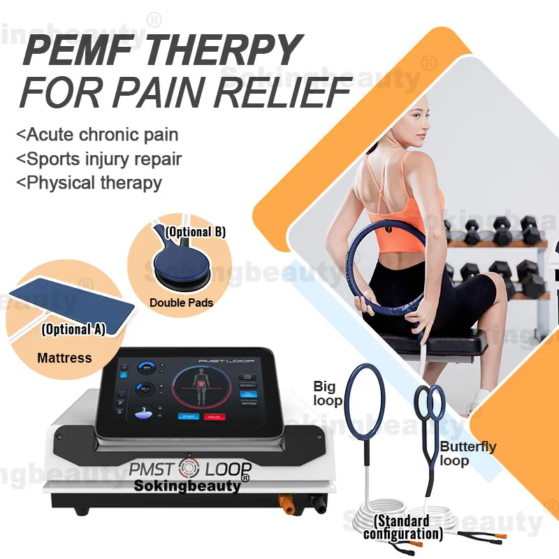 Dispositivo de terapia magnética Pemf para alívio da dor PMST LOOP PRO MAX Máquina PEMF de fisioterapia de campo eletromagnético de pulso humano e de cavalos para reabilitação
