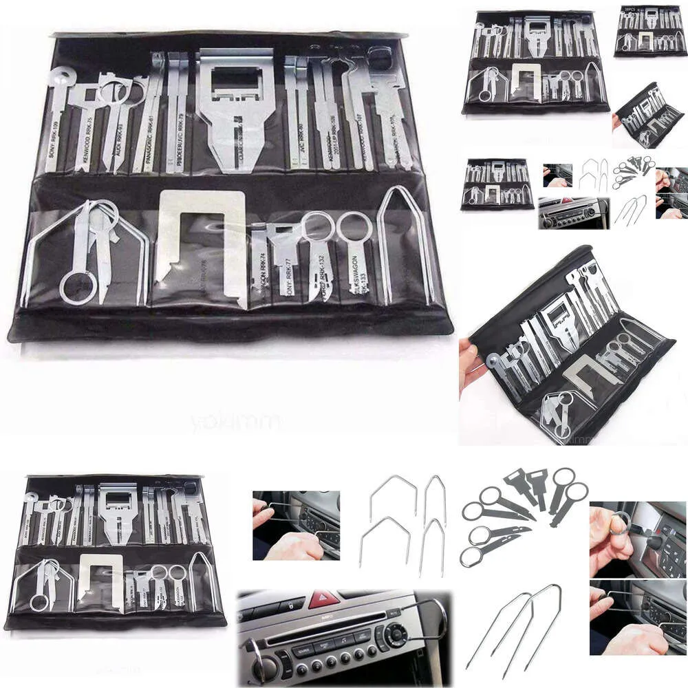 Universal 38PCS Audio Audio Stereo Fix It CD Player Radio Relaft Kits مع أداة تفكيك الأبواب التلقائية القوية