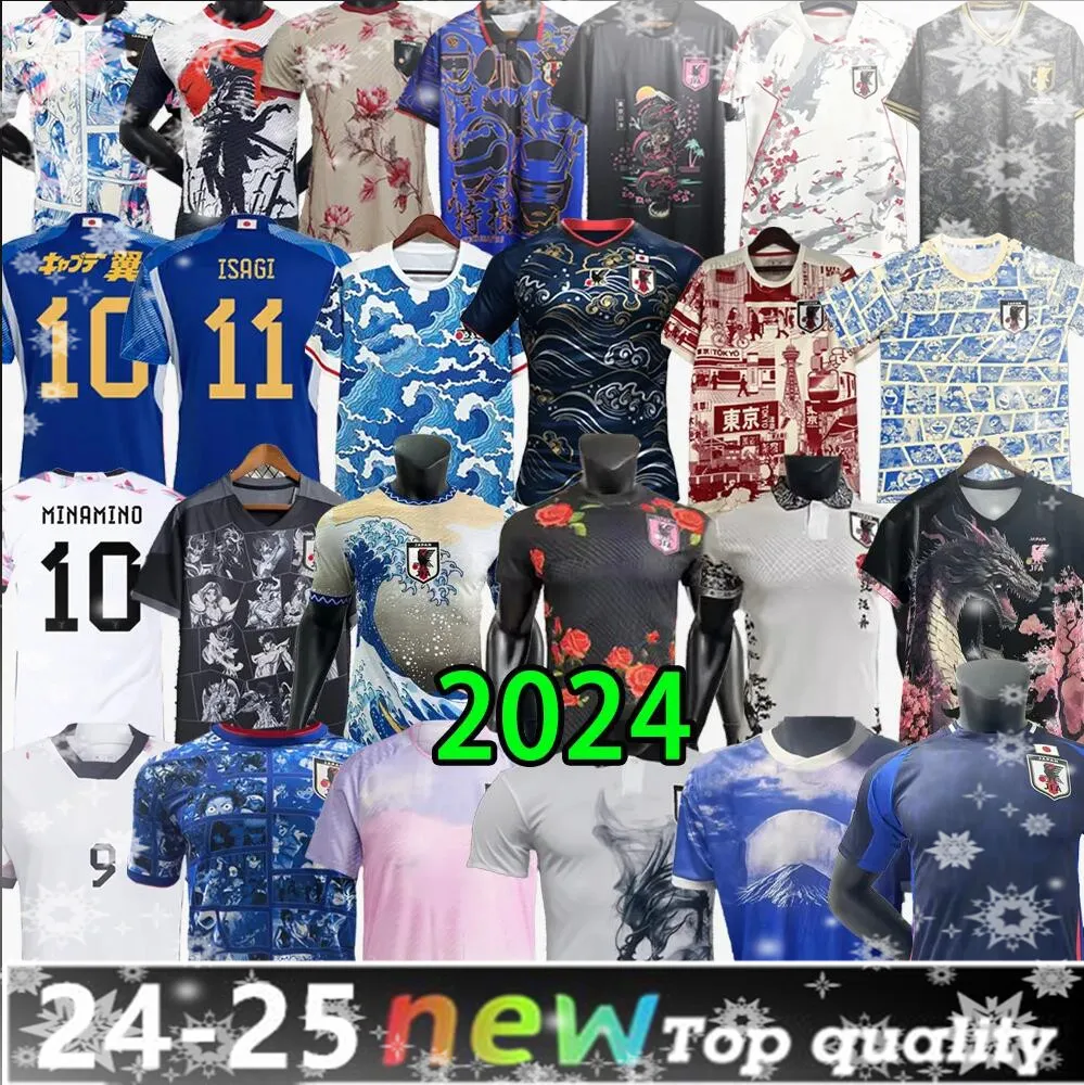 2024 Japanische Fußballtrikots Cartoon UEDA ITO ISAGI ATOM TSUBASA MINAMINO DOAN KUBO MITOMA TOMIYASU ENDO NAKATA 22 23 24 Japanische Uniform Fußballtrikot T Chinesischer Drache