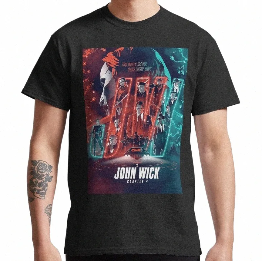 John Wick Film, John Wick Films, John Wick 4 Film T-Shirt chemises t-shirts graphiques t-shirt surdimensionné t-shirts unis hommes W02U #