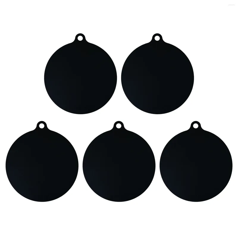 Bordmattor 5 Pack Electric Induction Hob Protector Mat Anti-halk Silikon Pad Scratch Cover Heat Isolated Black