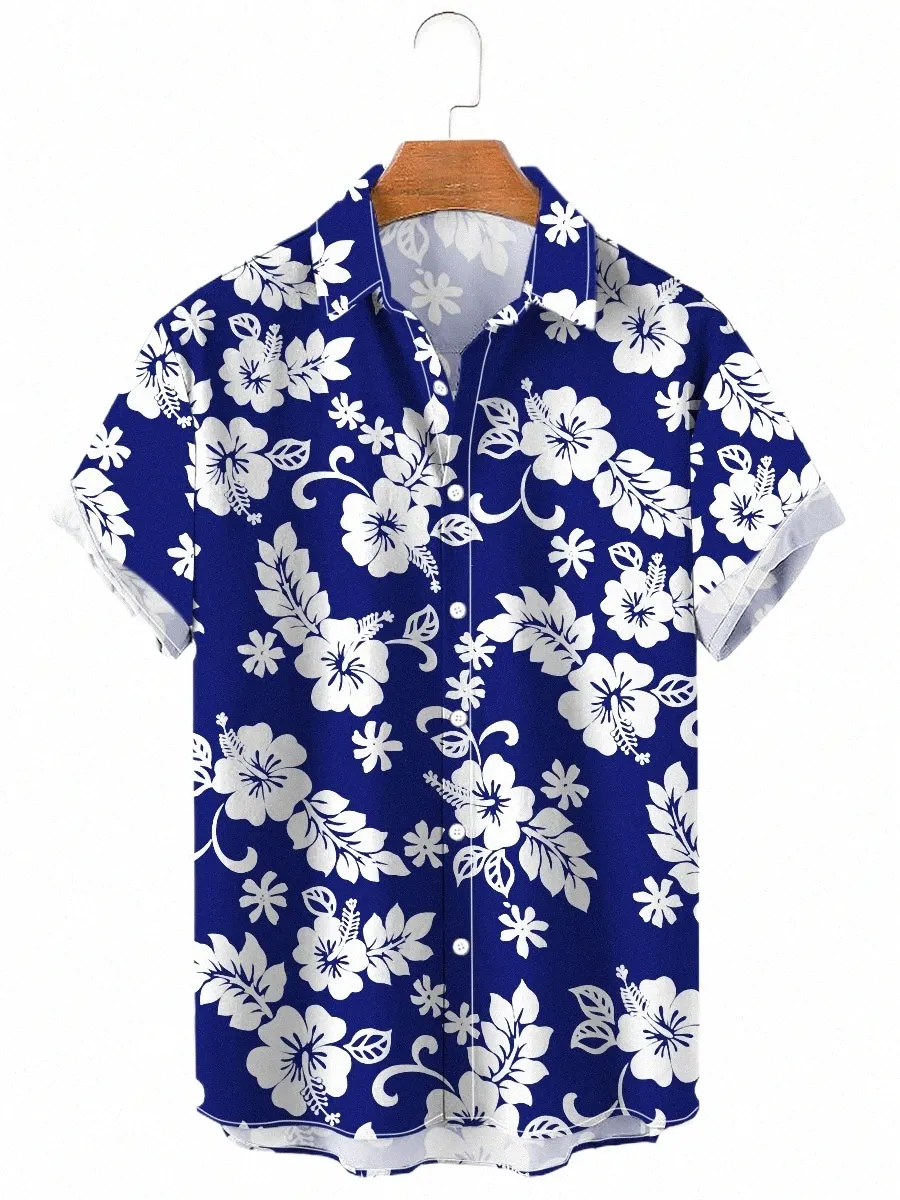 new Hawaiian Stylish Ment's Luxury Casual Floral Shirts Printed 3d Short Sleeve Plus Size Harajuku Rockabilly Anime Maccabi f1eD#