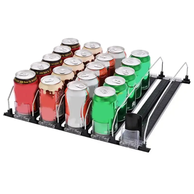 Racks Poussoir à boissons Organisateur d'étagère Réfrigérateur Glide Rack Distributeur automatique de boissons Machine coulissante Réapprovisionnement Distributeur automatique Slide