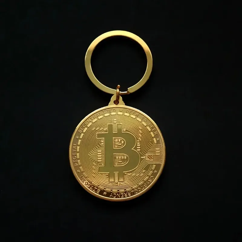 Gold/Silver Plated Bitcoin Collectible Copy Coin Pirate Treasure Coins Props Toys for Halloween Party Cosplay Non-Currency