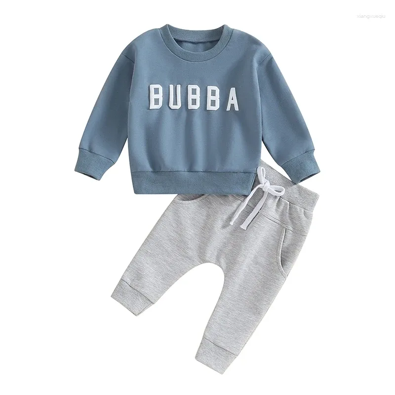 Clothing Sets Toddler Baby Boys Clothes Set Letter Print Long Sleeve Sweatshirt Jumper Top Jogging Pants Suit Fall Winter Outfits Casual