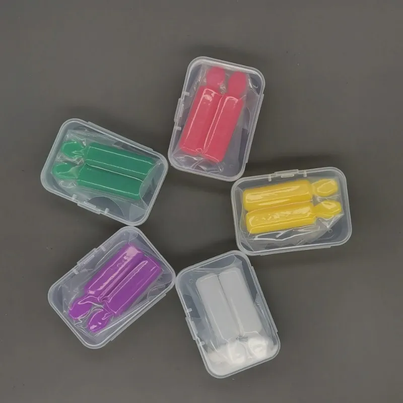 5 couleurs pack de dents en silicone bâton morsure d'aligneur à la fruit Boîtes à chewie 2 pcs maillez orthodontiques