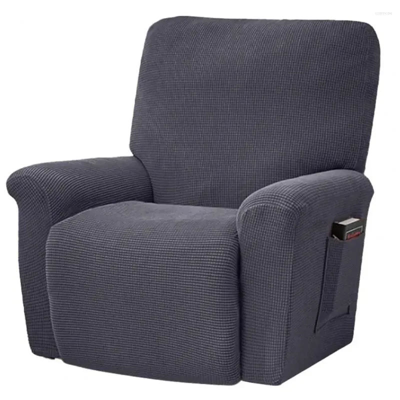 Chair Covers Elastic Recliner Cover Polyester With Side Pocket Design Jacquard Soft Armchair Slipcovers Universal For Home Decor