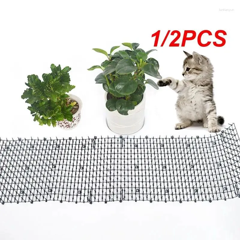 Kattbärare 1/2st Garden Scat Mats Repellent Mat Safety Trees Spett Prickle Strips Spikes Prevent Dog Mesh Plast Spike Pet Pet Pet