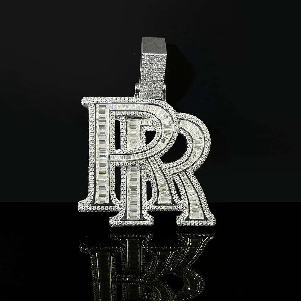 Sier/10K goud/14K/VVS D Iced Out Moissanite Diamond Hip Hop aangepaste hanger voor mannen |Retro-ontwerp