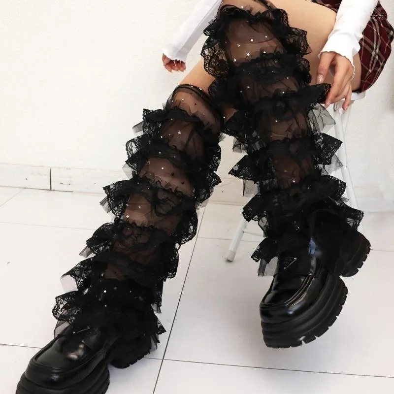 Damessokken Ruffle Lace Beenwarmer Sweet Dij Highs Baggy Manchetten Enkel Hoop Sok