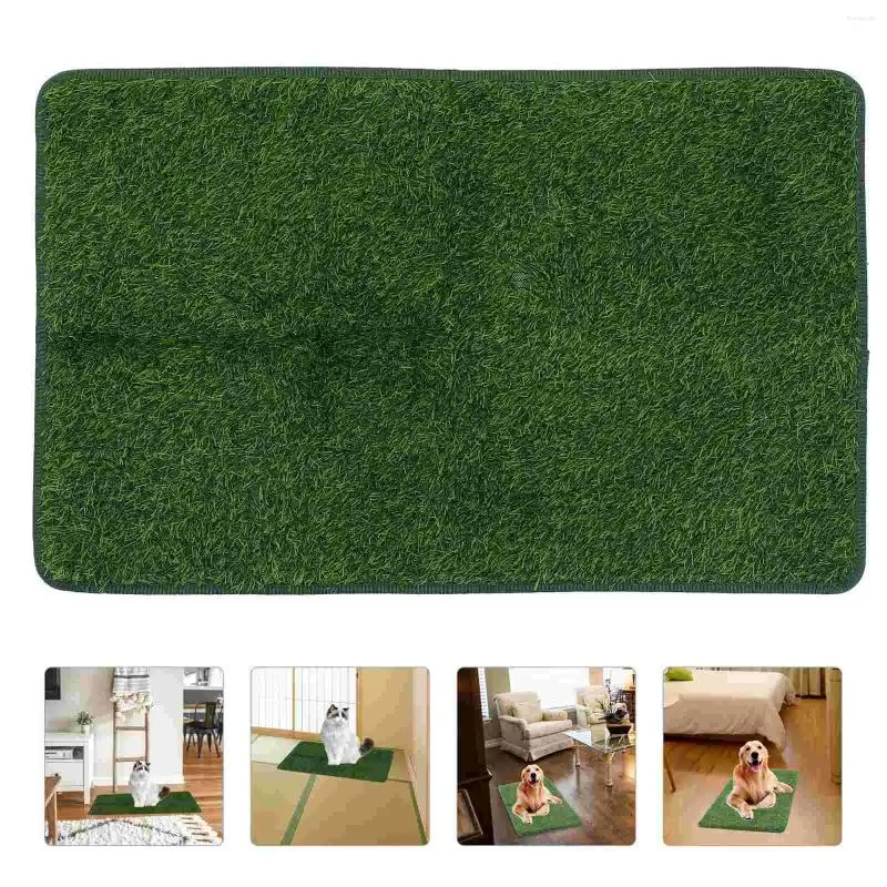 Flores decorativas Popetpop Turf Grass Dog Pad Lavável Pet Pee Pads Artificial Patch Potty Training Mat Reutilizável Incontinência Cama Absorvente