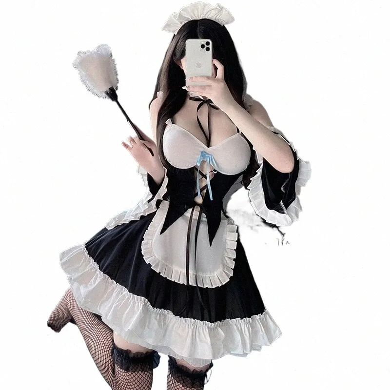 Japońskie anime RAM REM Maid Mundlid Dr Cosplay Costume Hold Out Pasp Dr S4v1#