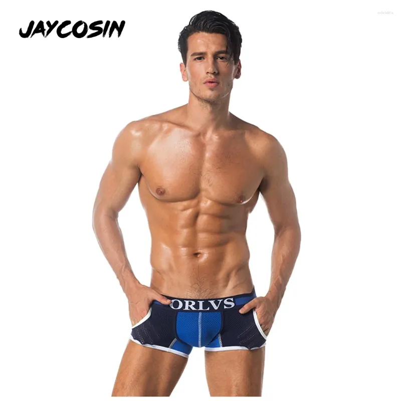 Mutande JAYCOSIN Intimo uomo Boxer maschili Pantaloncini solidi Mutandine in cotone traspirante Comodo Cueca Tanga