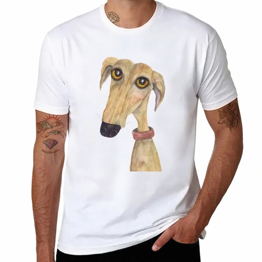 Greyhound Love G138 Whippet T-shirt ciężka grafika Grafika zwyczajna męskie koszulki Pakiet Q6wf#